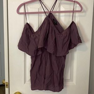 Purple off shoulder dressy top